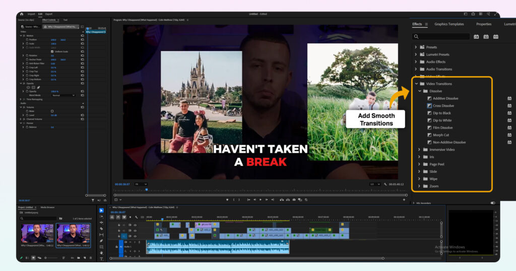 Video editing in content creation