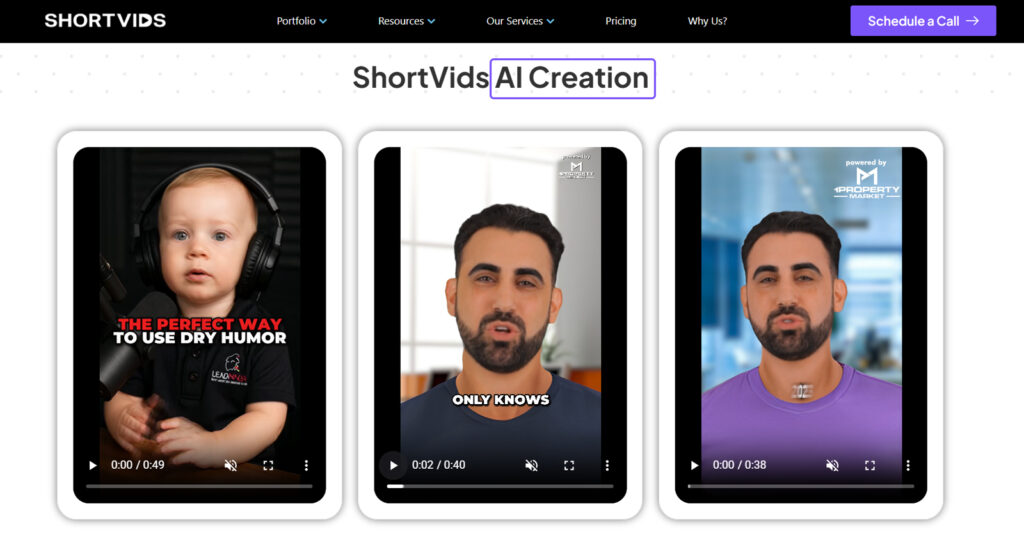 Content type ShortVids edit - AI