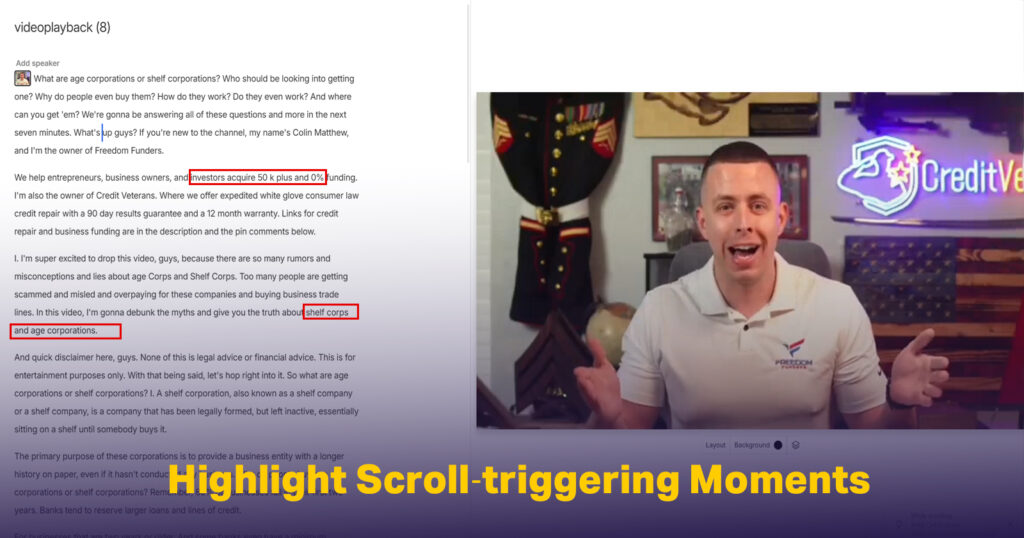 Repurposing Long Form Videos - step 3