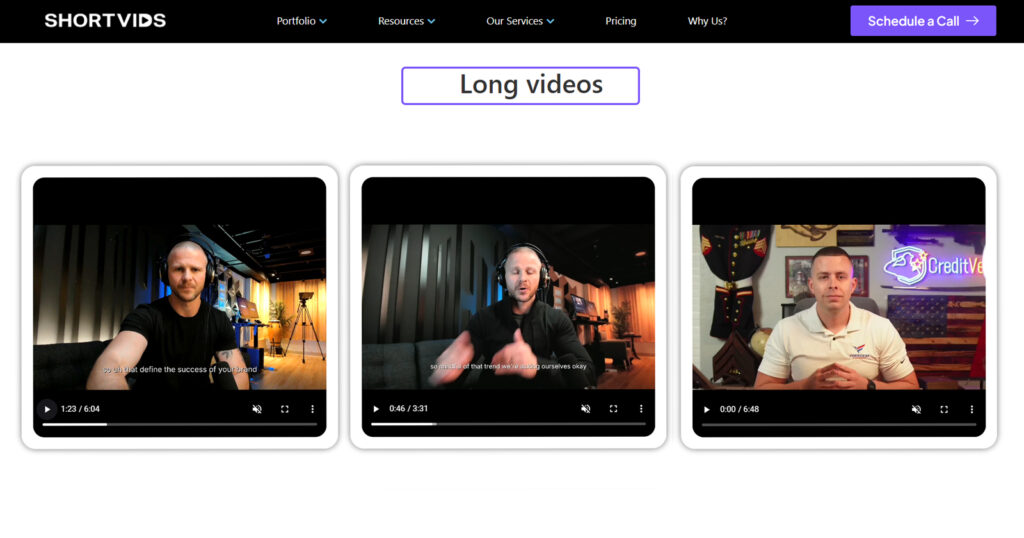 Content type ShortVids edit - long videos