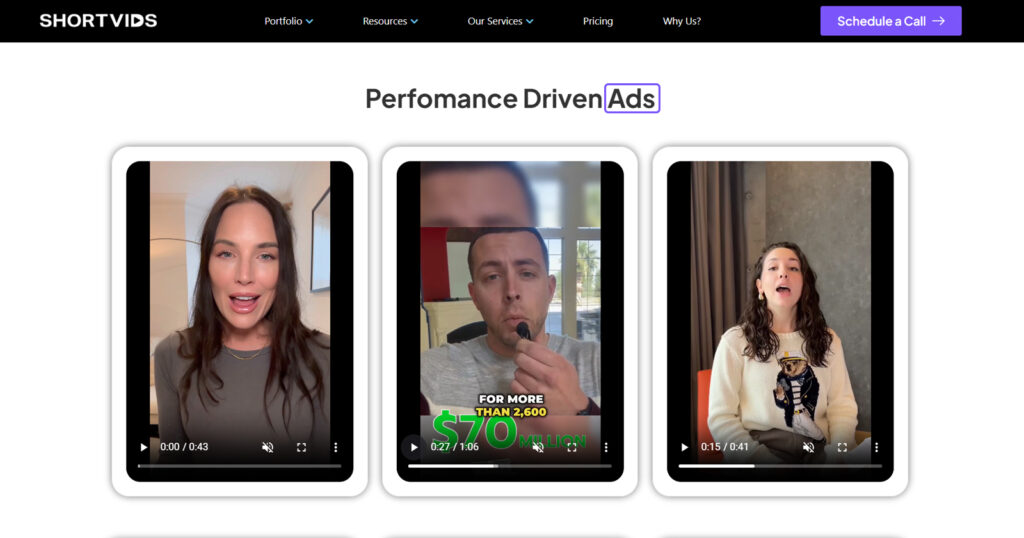 Content type ShortVids edit - Ads