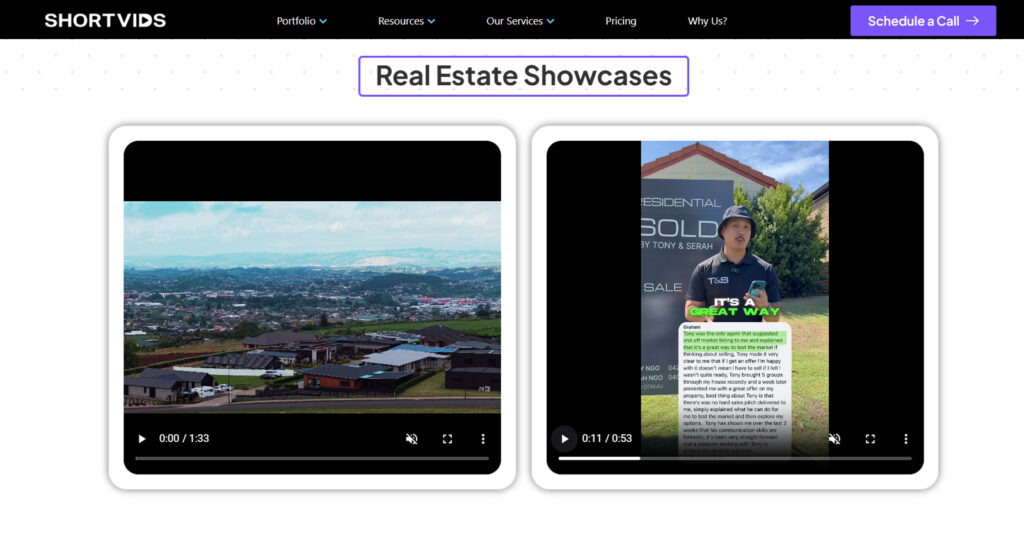 Content type ShortVids edit - real estate