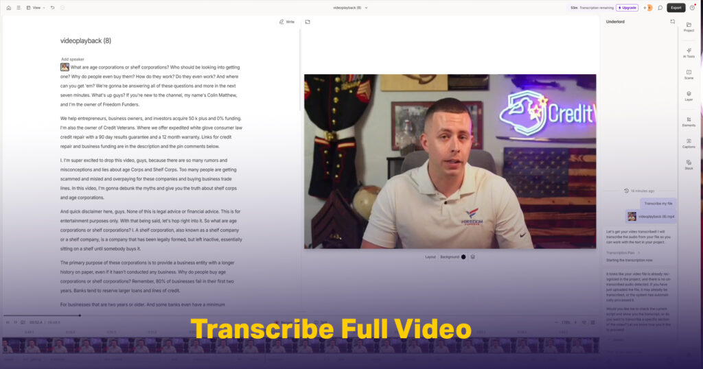 Repurposing Long Form Videos - step 2
