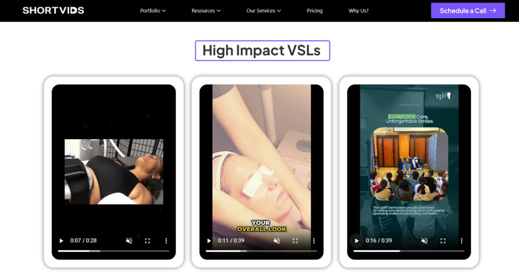 Content type ShortVids edit - VSLs