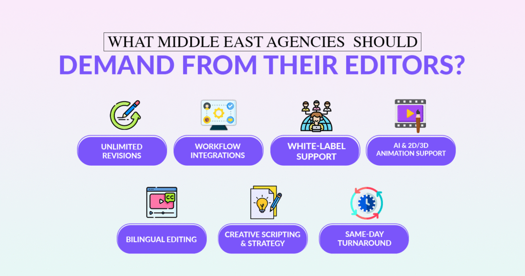 Must-haves for the best video editing agencies in Middle East