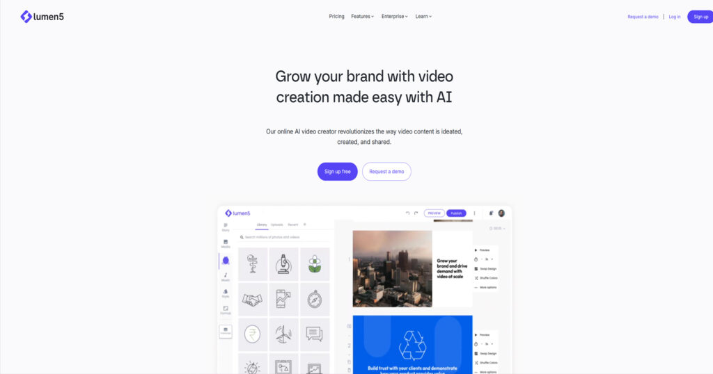 Lumen5 - AI-powered long-form video repurposing platform