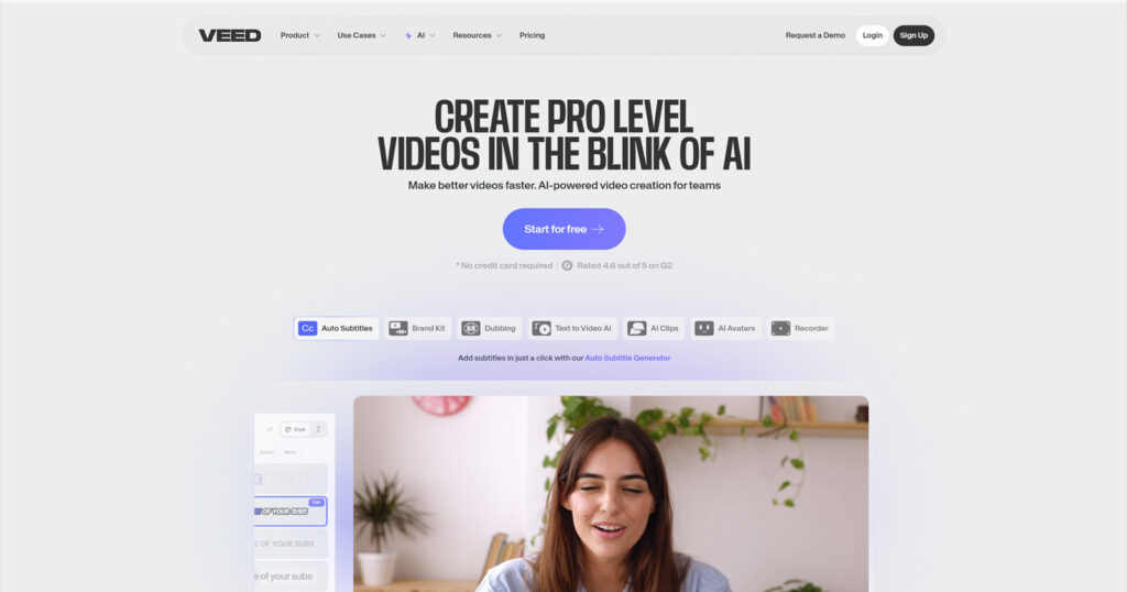 Veed.io - long video repurposing platform