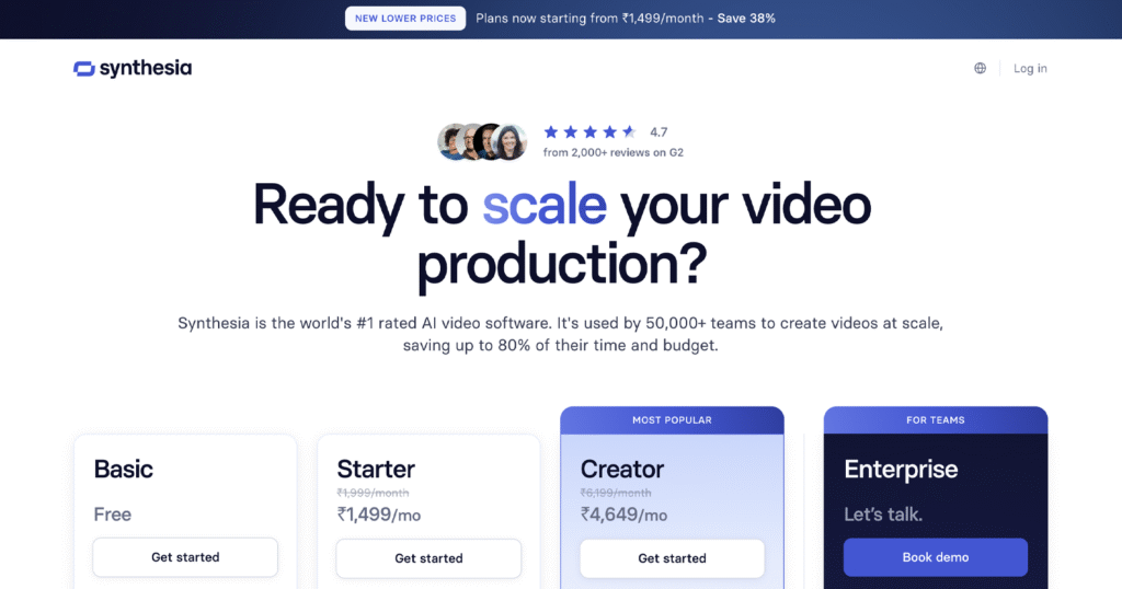 Best AI Video Editing tools - Synthesia