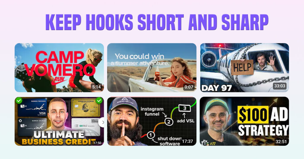 best video marketing strategies - hooks