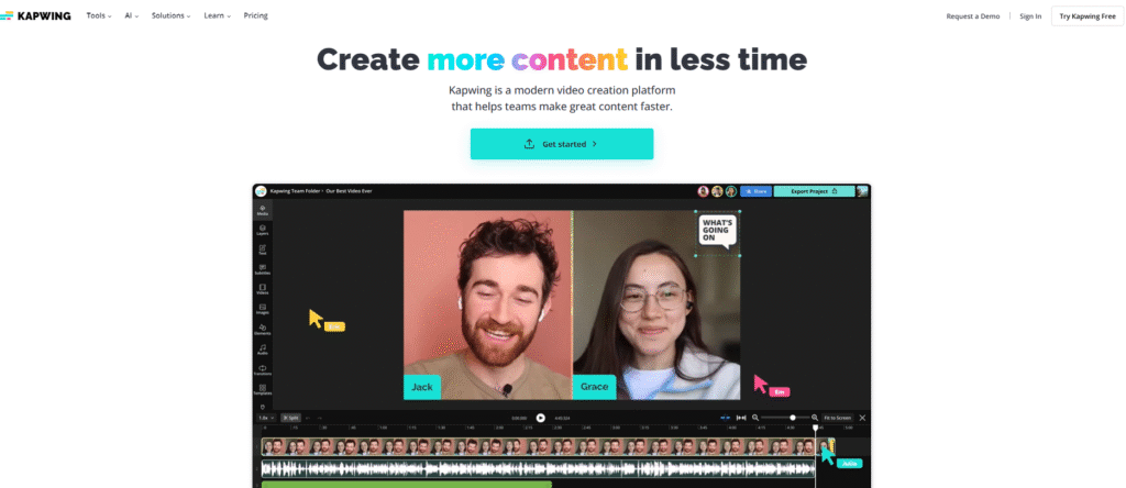 Best AI Video Editing tools - Kapwing