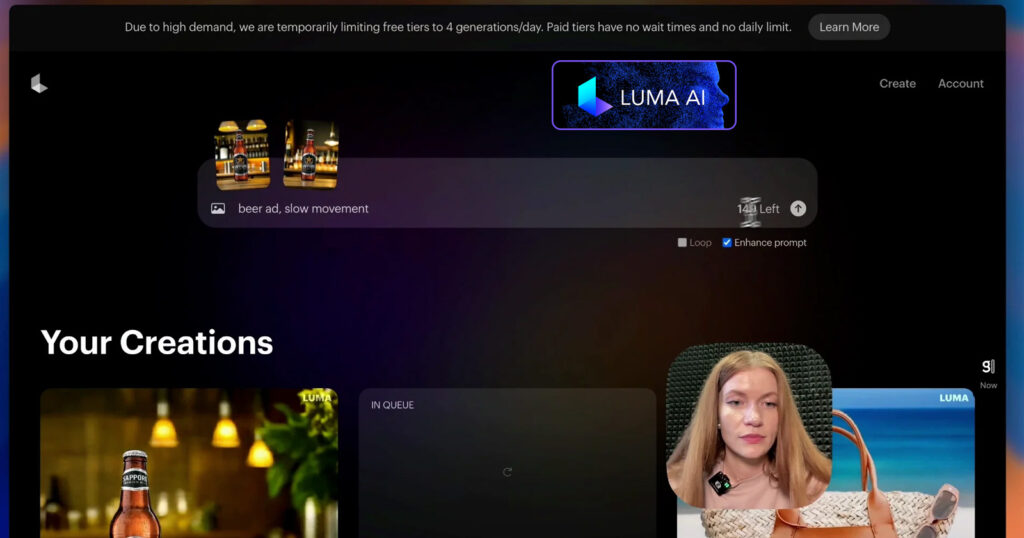 AI VIDEO Generator - Luma