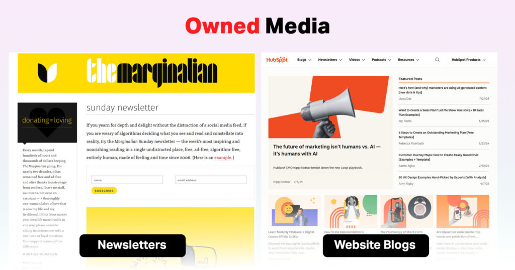owned media newsletters
