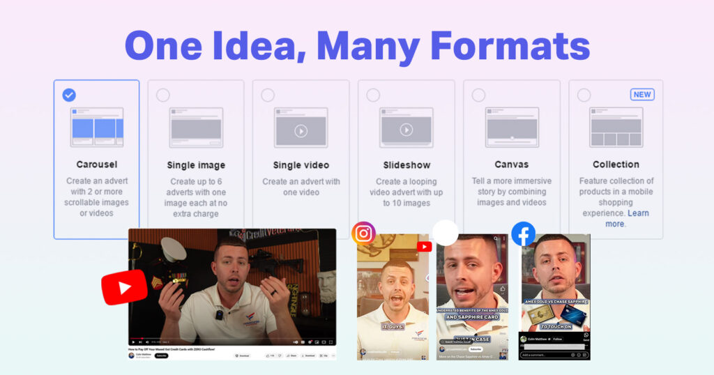 Facebook ads tips - creative diversification