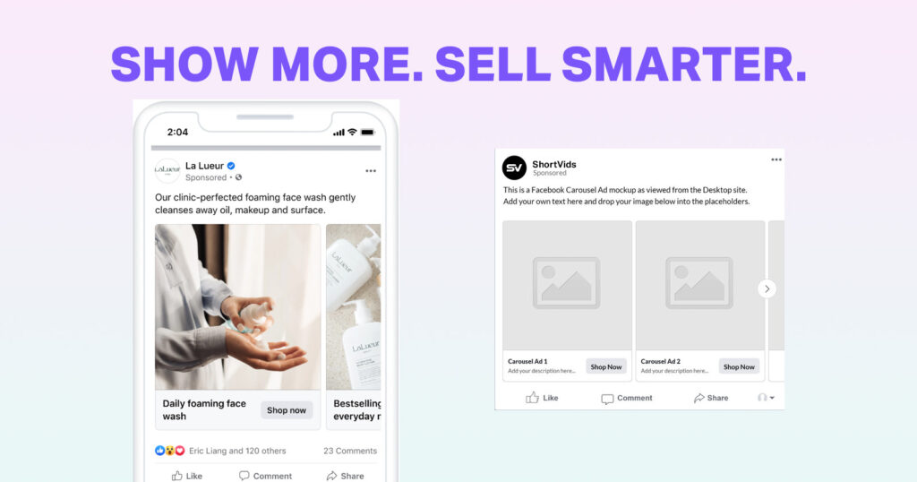 best Facebook Ads Formats - demo carousals
