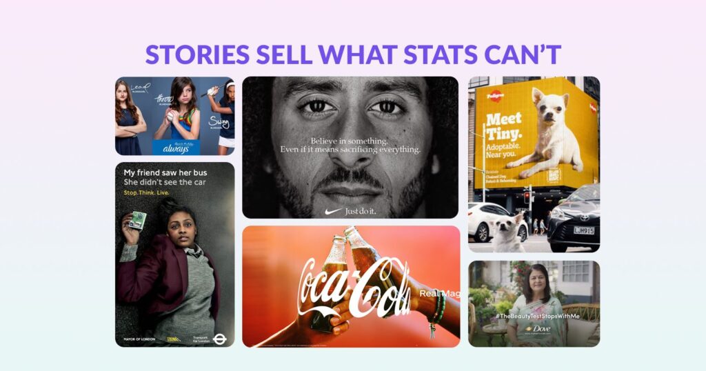 use strong storytelling in facebook ads