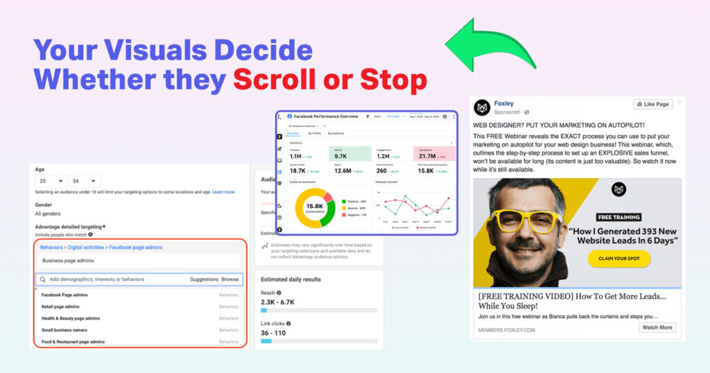 use compelling visuals for ads that will attract