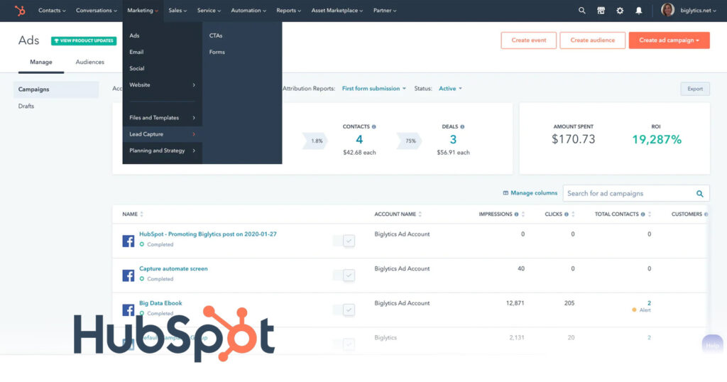 best ai automation tools - Hubspot