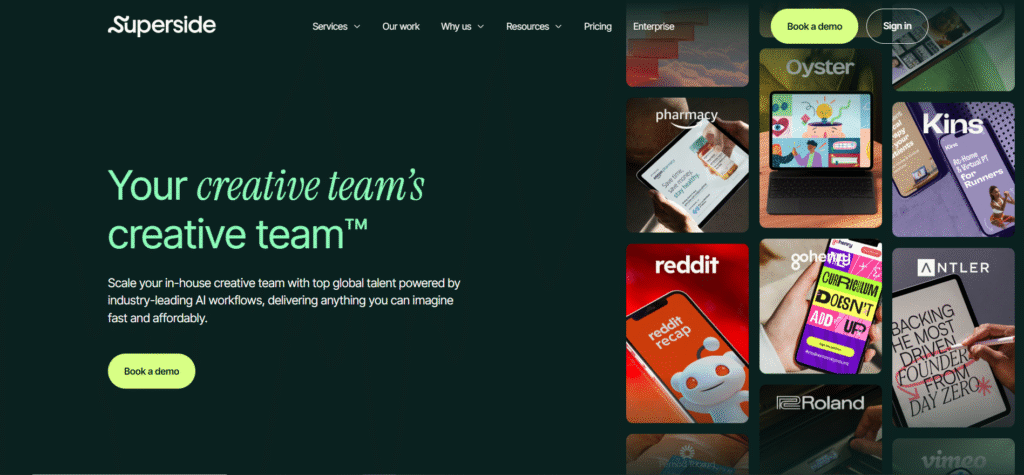 Superside Ai video studio