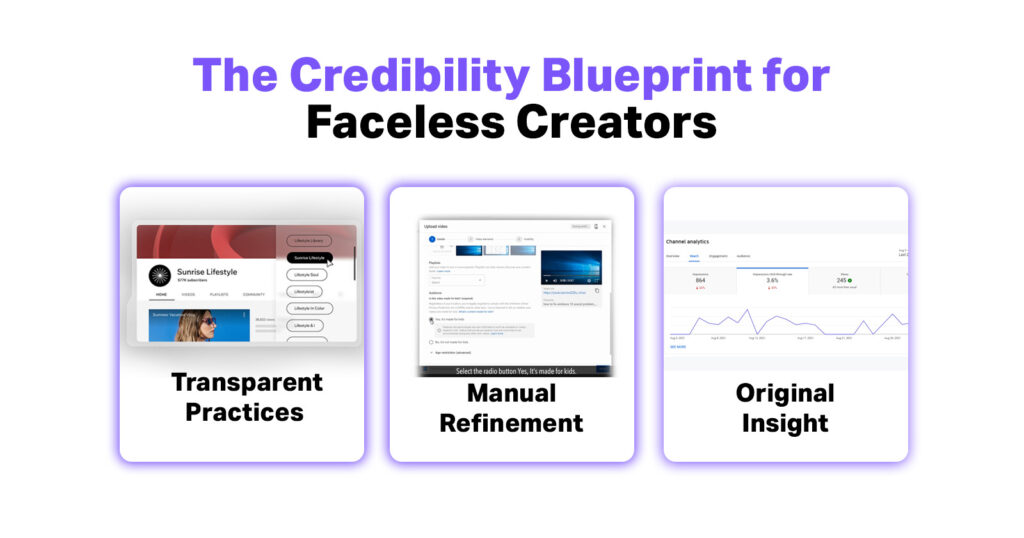 creating credibility with faceless content