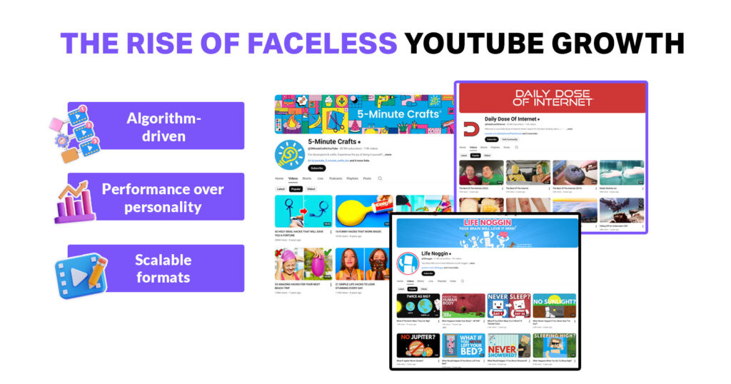 rise of faceless youtube channels