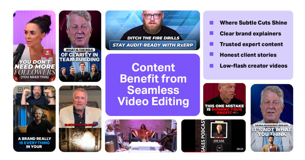 Types of Content Benefit from Seamless Video Editing