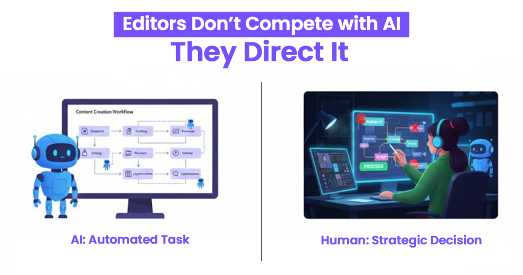 Editors Shifted from Writing to Orchestrating AI Systems