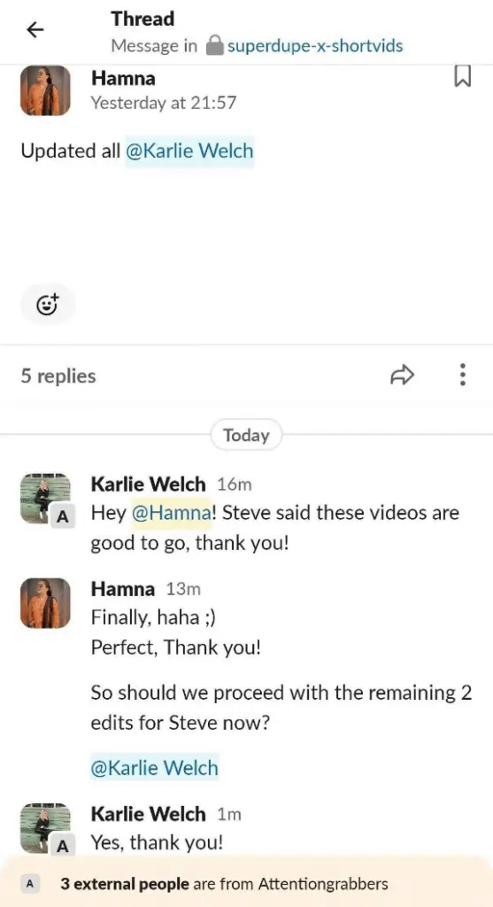 Clients Feedback - ShortVids