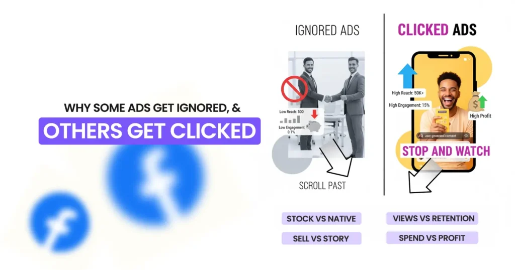 Why Some Ads Get Ignored, and Others Get Clicked • Stock vs Native • Sell vs Story • Views vs Retention • Spend vs Profit