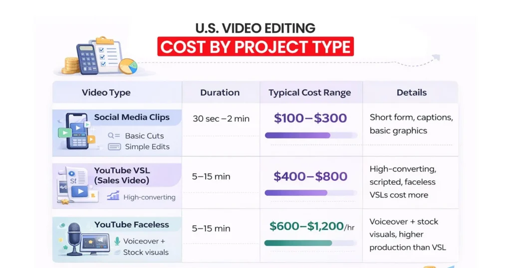 How Much Does Video Editing Cost Per Project in America