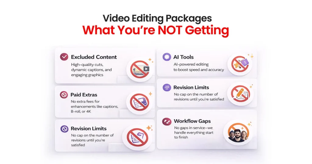 What’s Not Included in Most Video Editing Services Packages