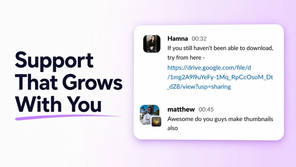 WhatsApp screenshot of Matt Daniel asking ShortVids if they also make thumbnails, showing the growing partnership